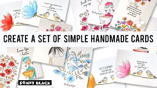 Create Simple Handmade Cards for Spring | Charming Penny Black Stamping