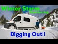 Winter Snow Storm In Idaho | 13 inches of SNOW | Chains, Traction Boards an  ALOT of digging!!!