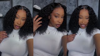 250% Density Natural Messy Short Curly Hair | Straight Out Of The Box Install | Ft. Wiggins Hair