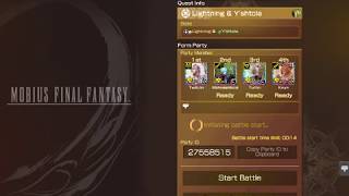[Mobius Final Fantasy Ring of Braves] Ultimate Hero Tag Team Match: 3☆ Lightning & Y'shtola