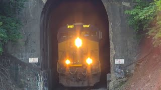 CSX Coal Train Passes Through The Tunnel 8/9/2026