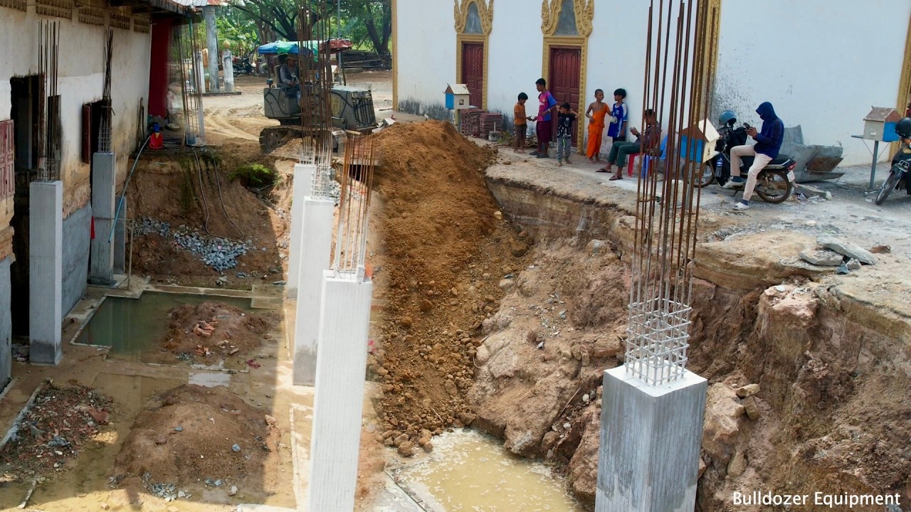!!! Amazing earthmoving project using 5-ton mini excavator and Bulldozers