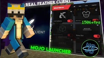 Finally Real feather client for mojo launcher/pojav 500+ fps no fancy menu 1.21.5 😱