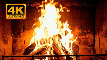 🔥 Fireplace 4K UHD! Fireplace with Crackling Fire Sounds. Fireplace Ambience