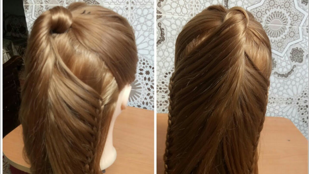 تسريحة شعر 💆بنات سهلة جداااا 💕للمناسبات/Easy hairstyle2020 - YouTube