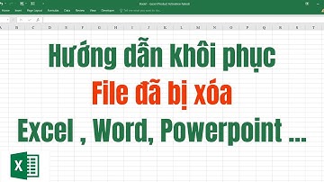 Cách lấy lại file excel bị xóa