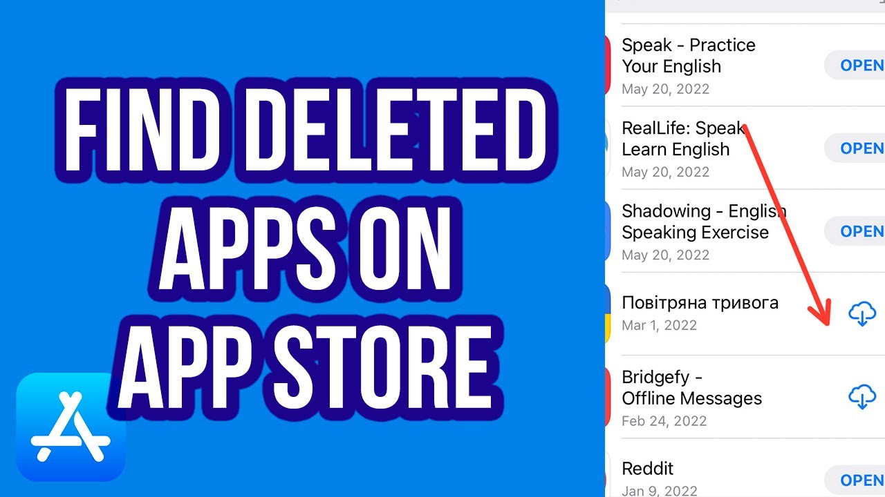 How to Find Deleted Apps on App Store - YouTube
