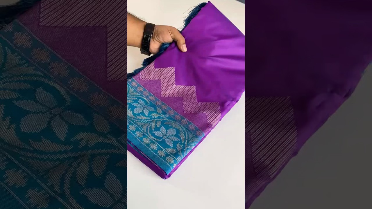 Dual Tone Designer Banarasi Soft Silk Saree
