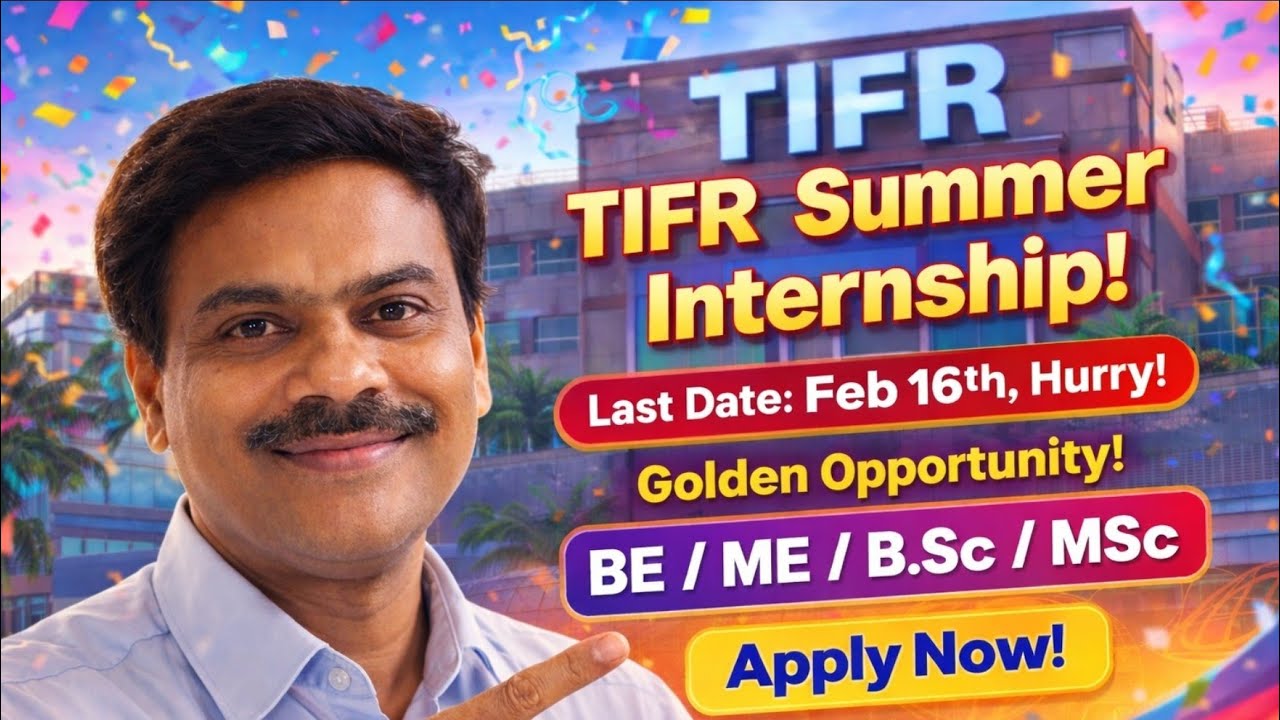  Last Date 16 th Feb - TIFR Summer internship- Pl circulate - NCRA - BE/B Sc/ME/MSc