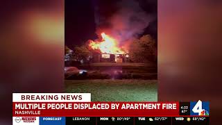Nashville Fire crews battle large apartment fire overnight