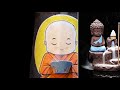 Diy buddha smoke fountain  buddha smoke backflow monk idol incense stick holder