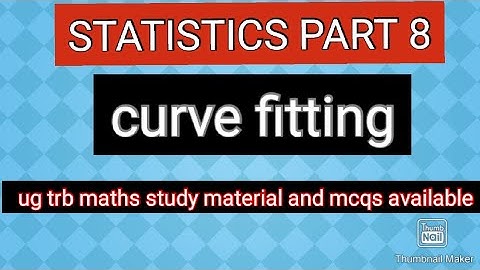 curve fitting-method of least squares #trbmathsstudymaterial #trbmaths  #ugtrbmaths #statisticalexam