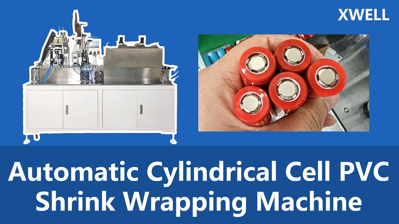 Automatic Cylindrical Cell PVC Shrink Wrapping Machine