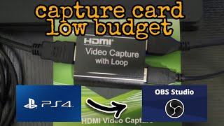 HDMI video capture loop (capture card) - PS4 games livestream setting