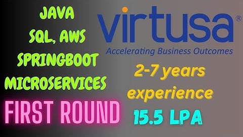 🔔 Virtusa Interview Experience | 3–7 Years | Java | Spring Boot | Microservices | Java 8