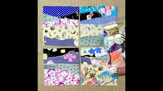 Preparing Landscapes for Slow Stitching that are different but coordinated. (Fabric Scrap Project)