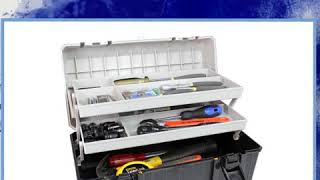 Bins & Things Fishing Tackle Box with 3 Fold Out Multi-Tier Trays