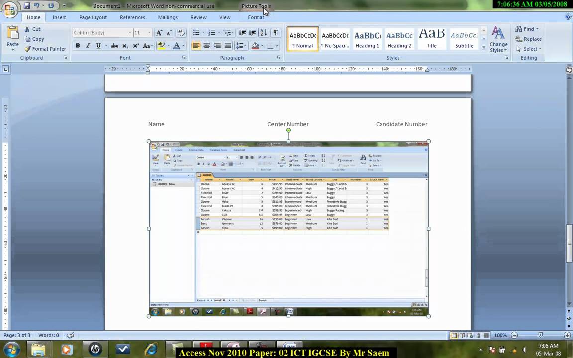 [ACCESS PART] IGCSE ICT NOV 2010 PAPER2 SIR SAEM - YouTube