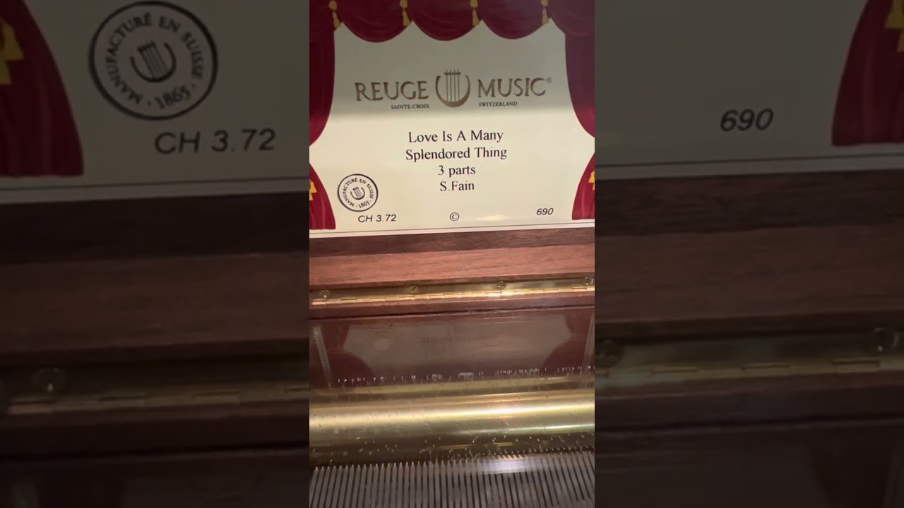 reuge 72note music box Love is a many splendor thing 慕情