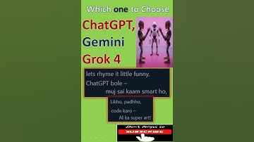 🚀 AI Chatbot Battle! 🔥 ChatGPT vs. Gemini vs. Grok4 (Funny Rhyme)#shorts#music#innovation#technology