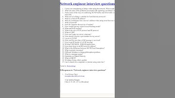 Network engineer interview questions #networkengineer #interview #cisco #cisconetworks #ccna #ccnp