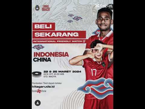 Indonesia vs Vietnam besok 21 Maret 2024 20:30 Indonesia u20 vs China u20 22 &amp; 25 Maret 2024