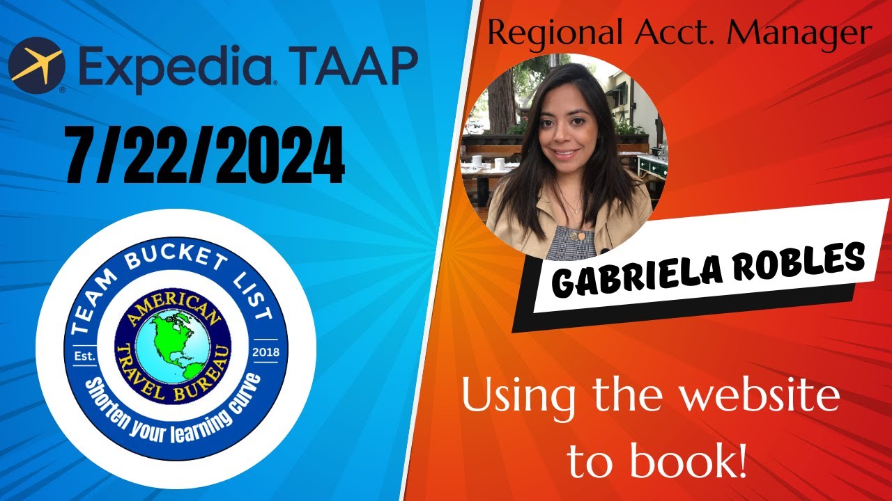 Sales Manager Gabriella Robles: Expedia Taap (Creating a booking)