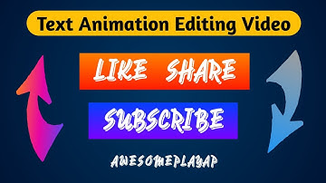 Like Share Subscribe Text Animation Editing | Video Edit In Kinemaster #subscribetextedit