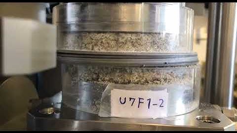 Time-lapse of direct shear test on cemented sand