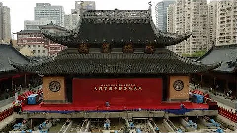 Structure Relocation of a Historic Temple as a Whole is Done in Shanghai - DayDayNews