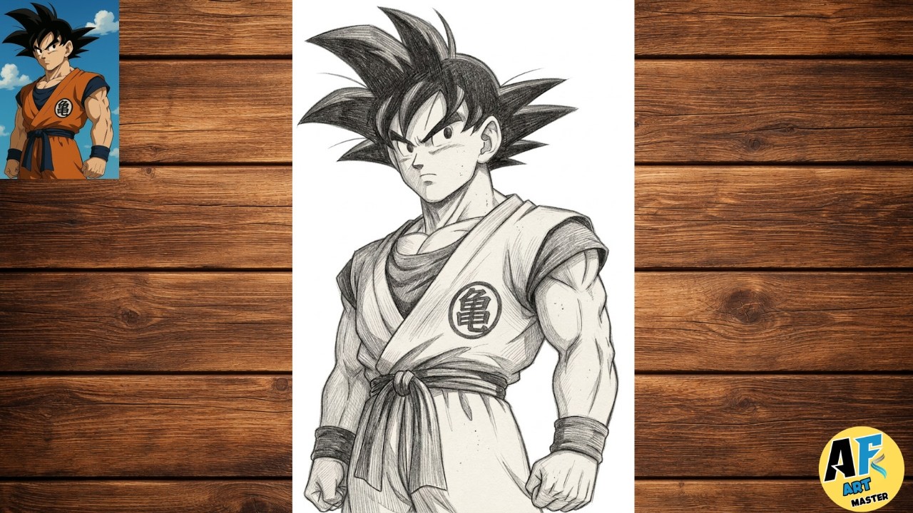 How to Draw Son Goku | Dragon Ball Z Pencil Sketch | step - by -step anime drawing for beginners