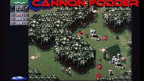 Cannon Fodder playing on the Amiga