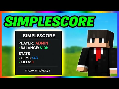 Minecraft Java - SimpleScore 📊 | So machst du dein eigenes Scoreboard #plugins #plugin #minecraft
