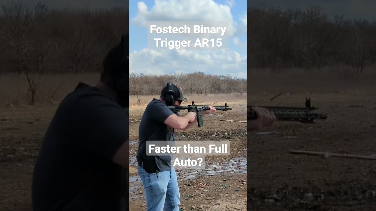 Fostech Binary Trigger Ar15 - Faster than Full Auto? #shorts #ar15 #guns #binary