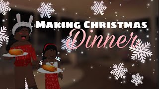 Making Christmas dinner with Bella! | bloxburg roleplay | ambxrella