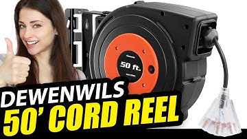 50FT RETRACTABLE EXTENSION CORD REEL! - Dewenwils Heavy Duty - Unbox, Review and Installation