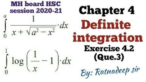 Chapter 4- Definite integration/ Exercise 4.2/question 3/ Example no. 1 and 3/ by Ratnadeep Sir