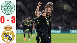 Celtic Fc Vs Real Madrid 0-3 Highlights & Goals Ucl 2022
