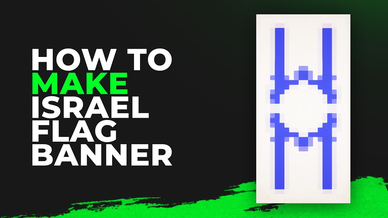 How to Make Israel Flag Banner in Minecraft | Easy Banner Tutorial