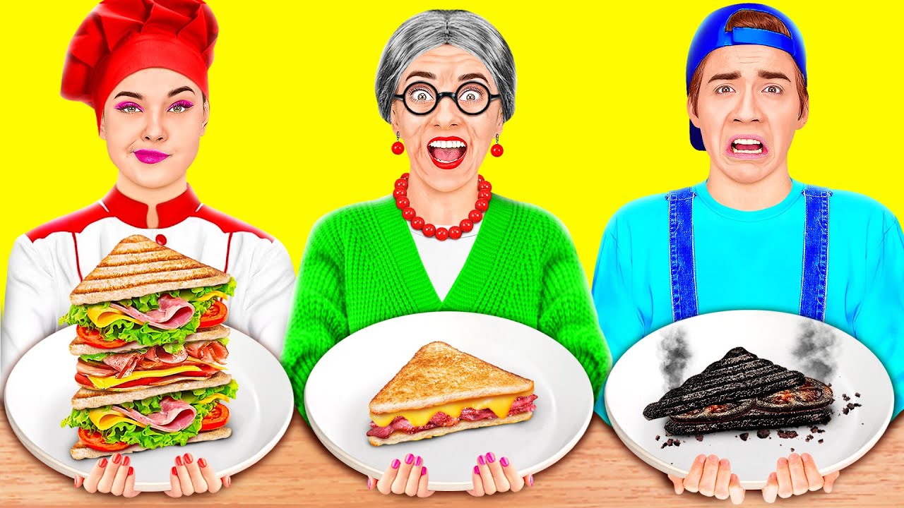 Кулинарный Челлендж: Я против Бабушки | Потрясающие Кухонные Хитрости от Hahanom Top Challenges