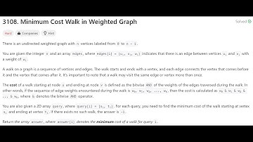 3108. Minimum Cost Walk in Weighted Graph, Leetcode Weekly Contest 392 Hindi, Easy Solution.