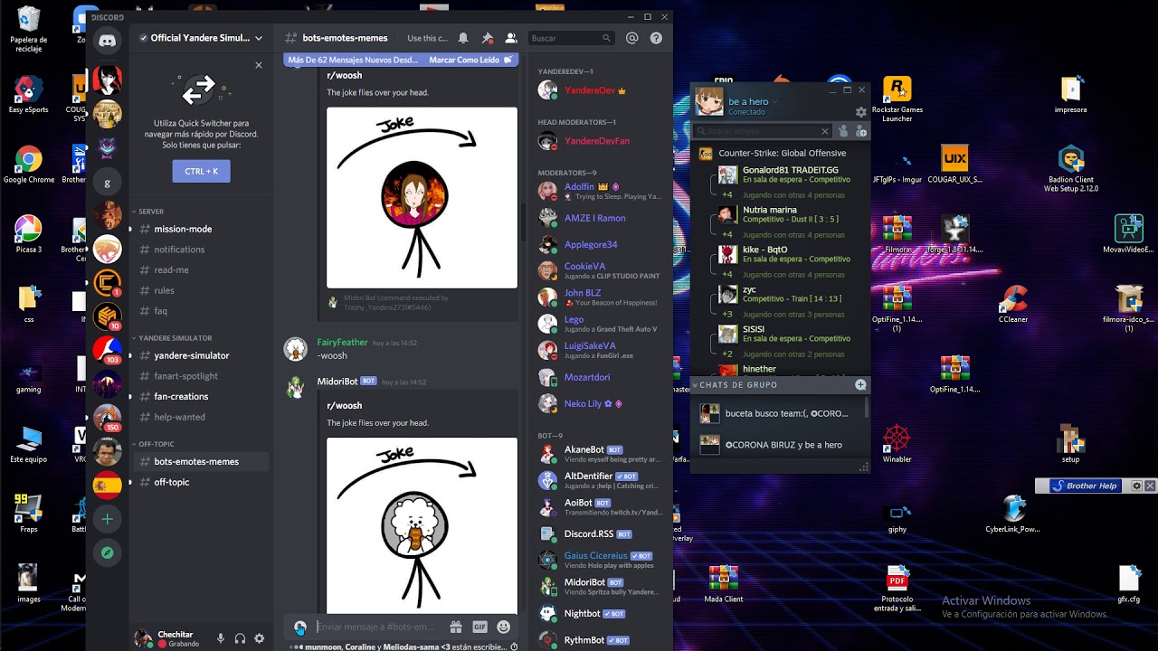 kicked from yandere dev discord speedrun 7 sec - YouTube