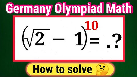 Germany | Can you solve this? | Nice Square Root Algebra problem | How to solve 🤔 