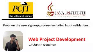 Program the user sign-up process including input validations.