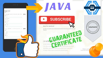 Java For Android | Coursera Week-1 Quiz Answers | Free Course With Certificate 100%
