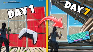 MY 1 WEEK CONTROLLER TO KEYBOARD AND MOUSE PROGRESSION🎯 (Fortnite PS5)