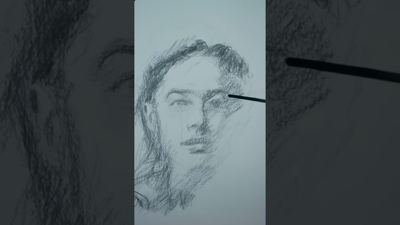 Portrait au  clair-obscur ✏️ | Démo rapide en direct