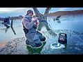 Ice Fishing A FLOODED Forrest FULL Of BIG FISH!!! (Underwater Footage)