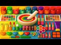 Satisfying Video ASMR | How to Make Mixing Makeup Glitters Eyeshadows in Rainbow DIY Fluffy Slime