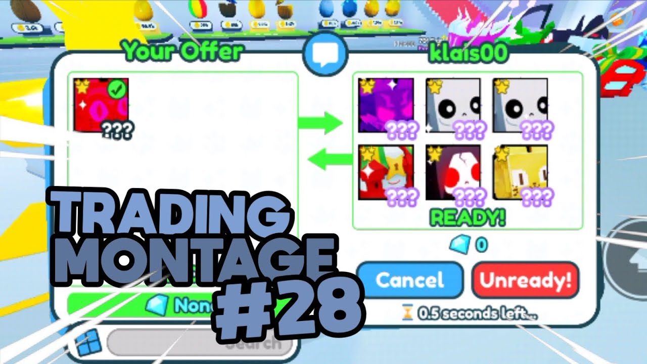 TRADING MONTAGE #28 | RAINBOW HUGE INFERNO CAT! | PET SIMULATOR X!